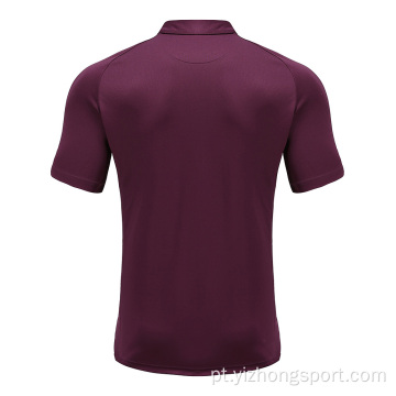 Homens Dry Fit Rugby Wear camisa polo xadrez